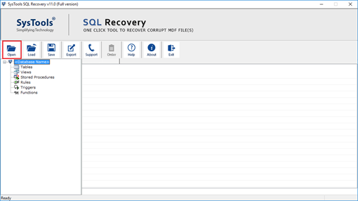 SQL database recovery software home page